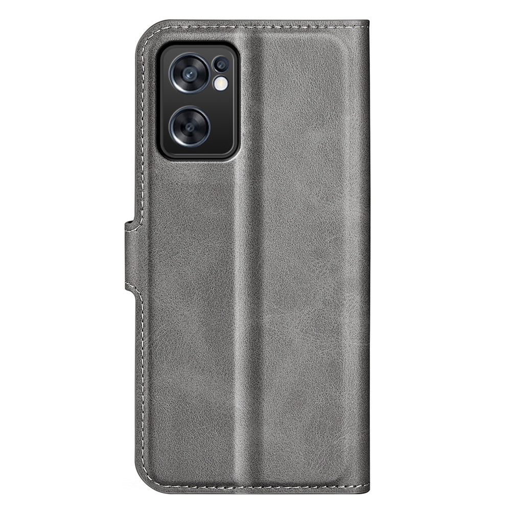 Texture PU Leather Wallet Cover for Oppo Reno7 SE 5G Case, Stand Function Magnetic Closure TPU Inner Shell