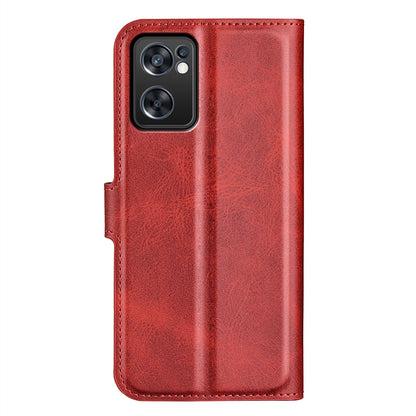 Texture PU Leather Wallet Cover for Oppo Reno7 SE 5G Case, Stand Function Magnetic Closure TPU Inner Shell