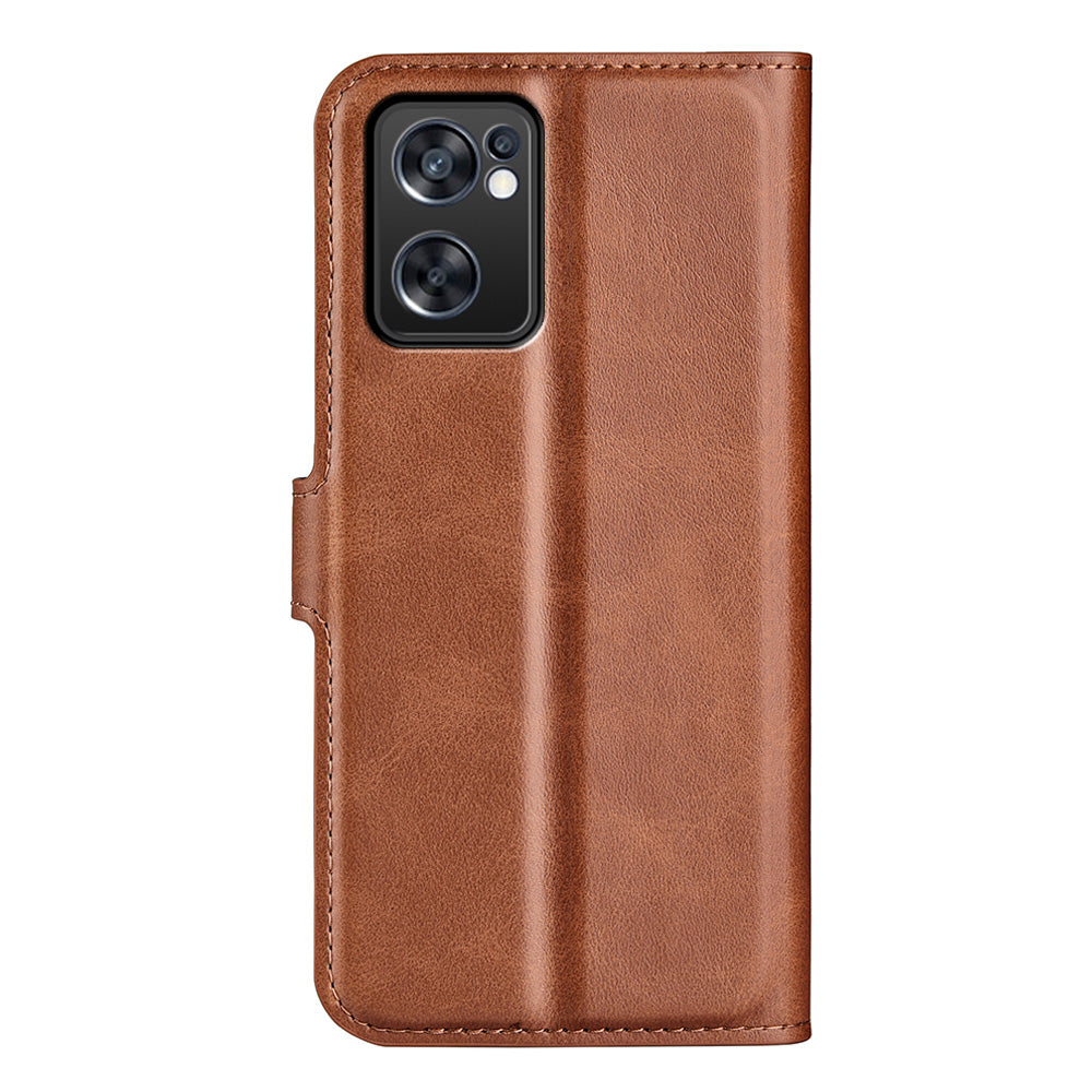 Texture PU Leather Wallet Cover for Oppo Reno7 SE 5G Case, Stand Function Magnetic Closure TPU Inner Shell