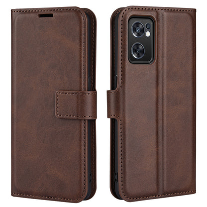 Texture PU Leather Wallet Cover for Oppo Reno7 SE 5G Case, Stand Function Magnetic Closure TPU Inner Shell