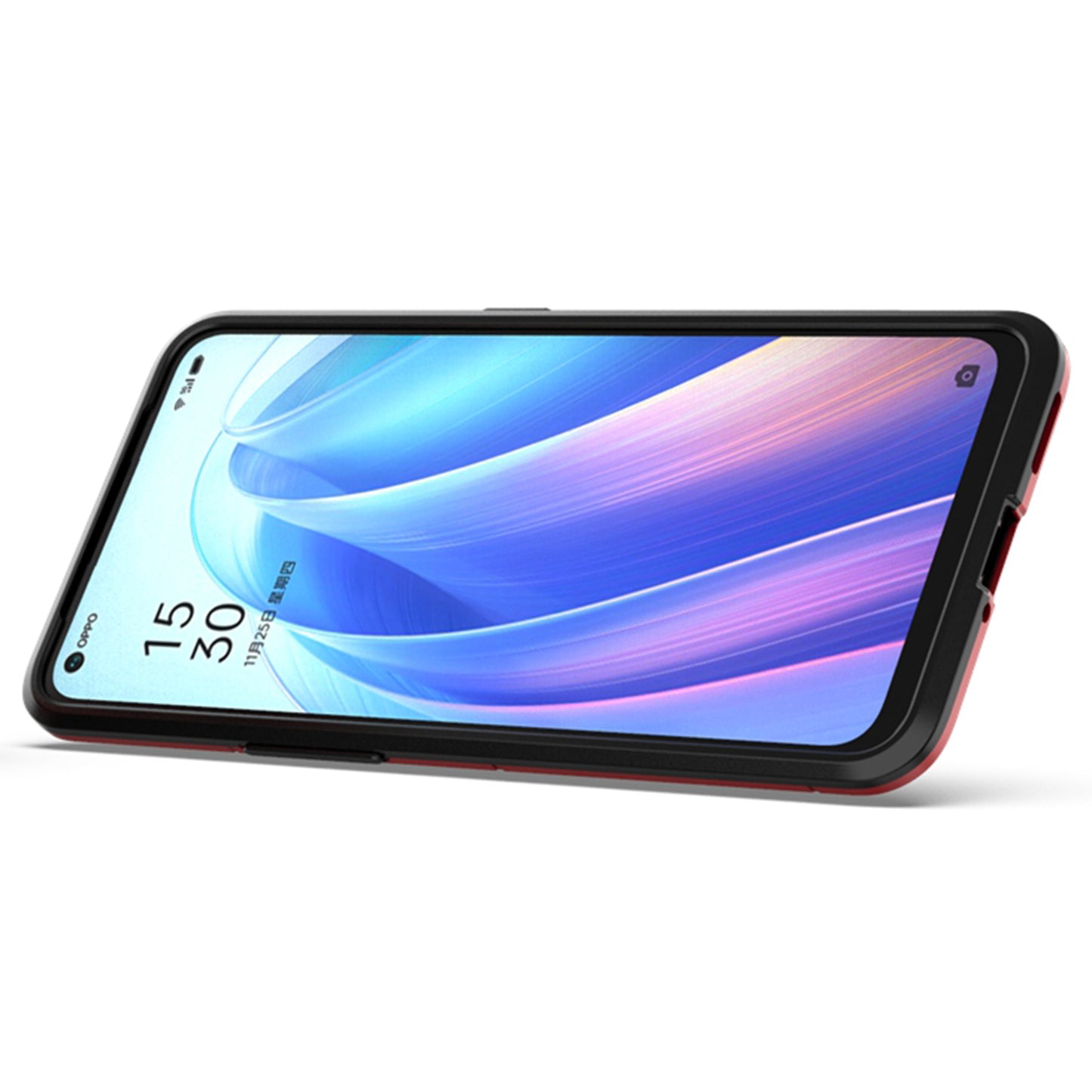 Ring Kickstand Sturdy Anti-Shock Flexible TPU + Hard PC Back Cover for Oppo Reno7 SE 5G