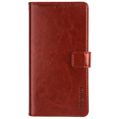 IDEWEI For Oppo Reno7 Pro 5G Crazy Horse Texture Cover PU Leather + TPU Stand Wallet Phone Case