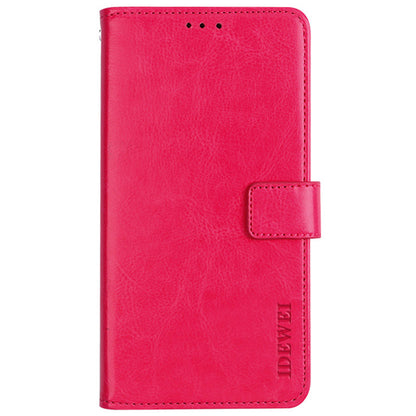 IDEWEI For Oppo Reno7 Pro 5G Crazy Horse Texture Cover PU Leather + TPU Stand Wallet Phone Case