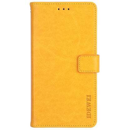 IDEWEI For Oppo Reno7 5G (China) Leather Case Crazy Horse Texture Foldable Stand Wallet Full Protection Phone Cover