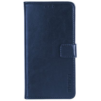 IDEWEI For Oppo Reno7 5G (China) Leather Case Crazy Horse Texture Foldable Stand Wallet Full Protection Phone Cover