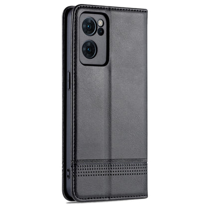 AZNS Textured PU Leather Wallet Flip Case Magnetic Absorption Folding Stand Protective Cover for Oppo Reno7 5G (China)