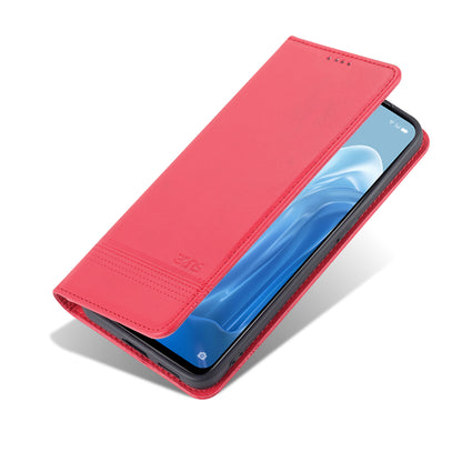 AZNS Textured PU Leather Wallet Flip Case Magnetic Absorption Folding Stand Protective Cover for Oppo Reno7 5G (China)