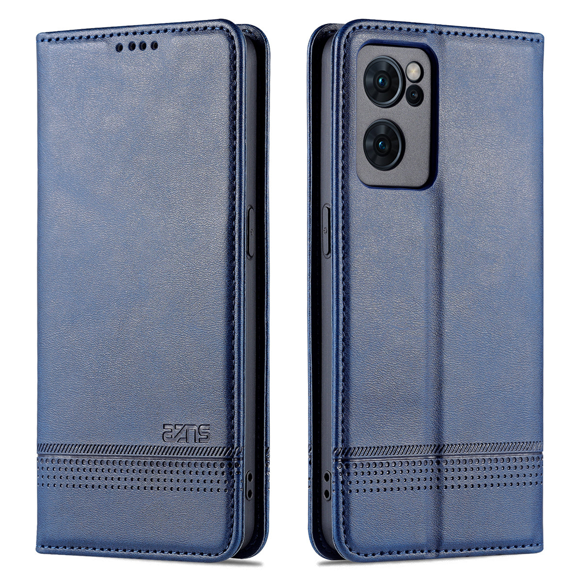 AZNS Textured PU Leather Wallet Flip Case Magnetic Absorption Folding Stand Protective Cover for Oppo Reno7 5G (China)