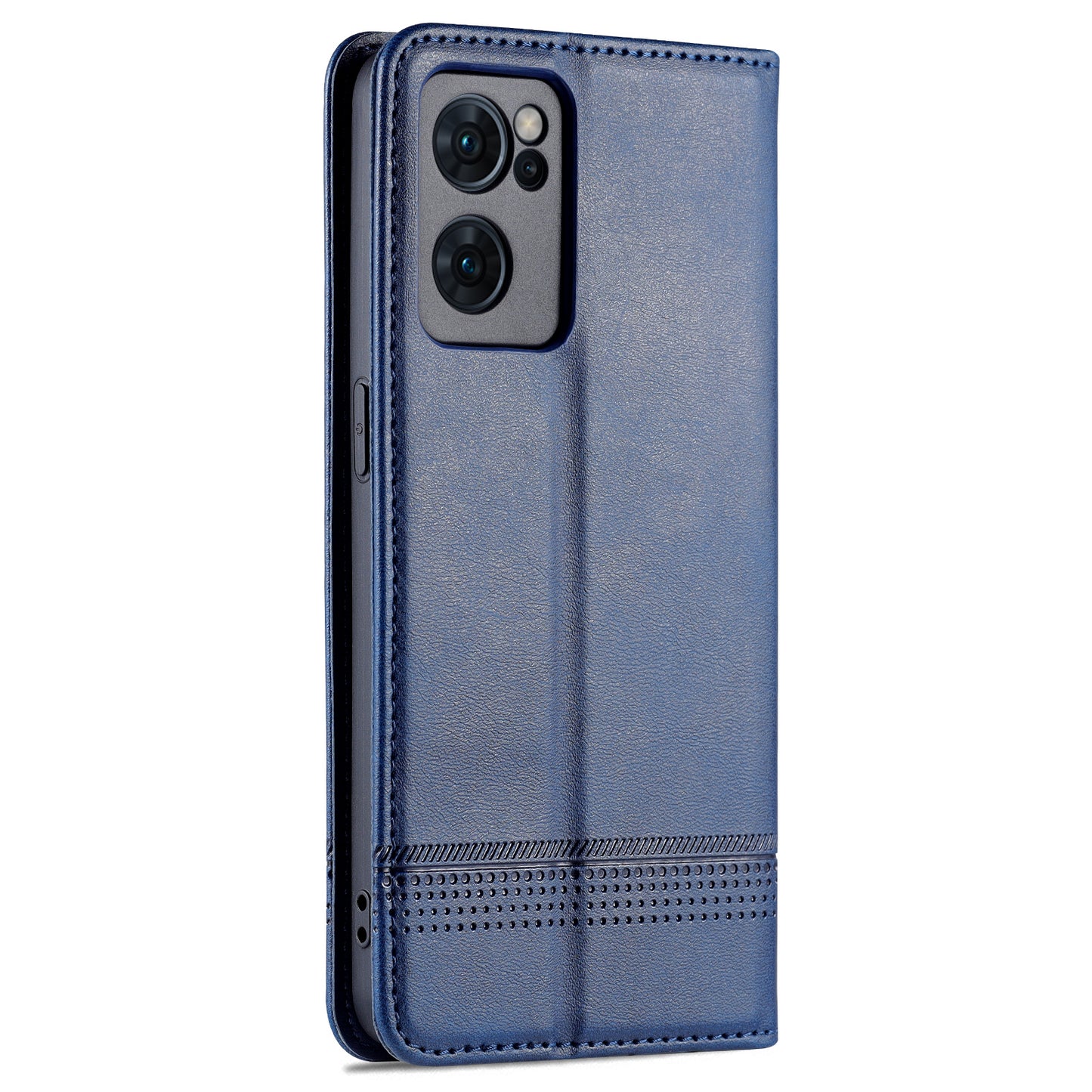 AZNS Textured PU Leather Wallet Flip Case Magnetic Absorption Folding Stand Protective Cover for Oppo Reno7 5G (China)