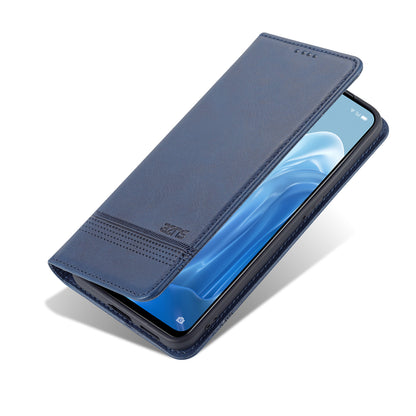 AZNS Textured PU Leather Wallet Flip Case Magnetic Absorption Folding Stand Protective Cover for Oppo Reno7 5G (China)