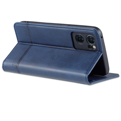 AZNS Textured PU Leather Wallet Flip Case Magnetic Absorption Folding Stand Protective Cover for Oppo Reno7 5G (China)