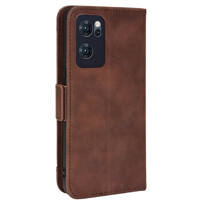 For Oppo Reno7 5G (China) Wallet Front Card Slot Anti-drop PU Leather + TPU Phone Cover with Stand