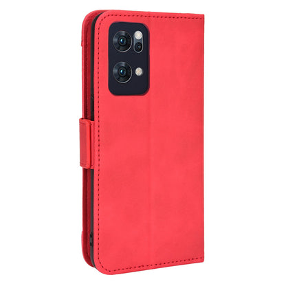 Cash Pocket Multiple Card Slot Mobile Phone Cover for Oppo Reno7 Pro 5G, PU Leather Drop-proof Case with Stand