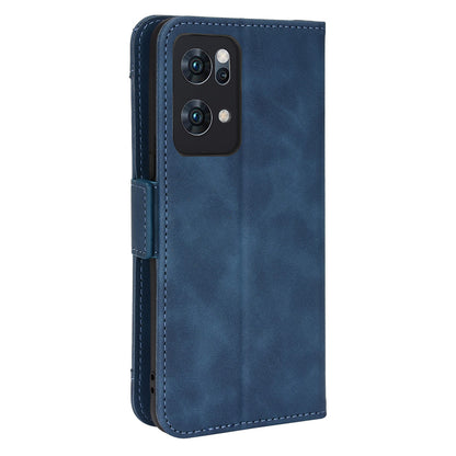 Cash Pocket Multiple Card Slot Mobile Phone Cover for Oppo Reno7 Pro 5G, PU Leather Drop-proof Case with Stand