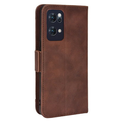 Cash Pocket Multiple Card Slot Mobile Phone Cover for Oppo Reno7 Pro 5G, PU Leather Drop-proof Case with Stand