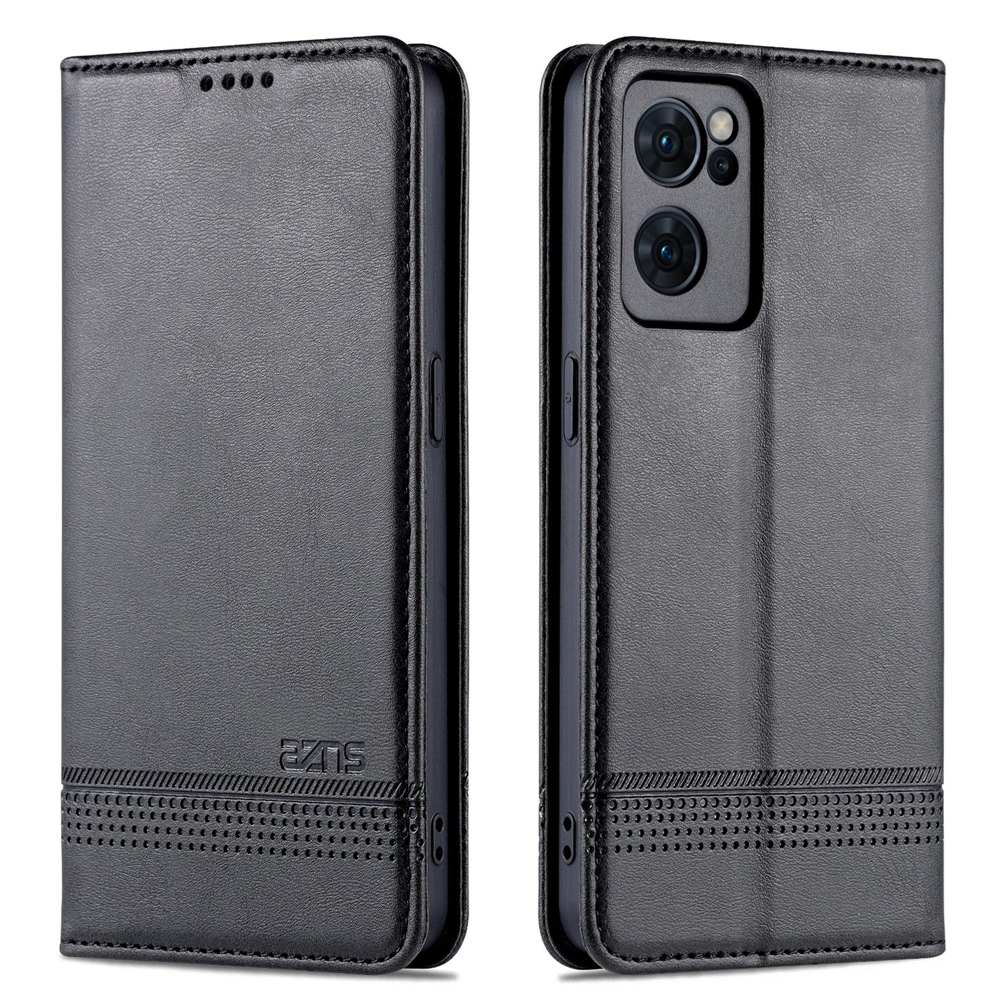 AZNS Magnetic Absorption Case for Oppo Reno7 SE 5G, Textured PU Leather Stand Flip Wallet Protective Phone Cover