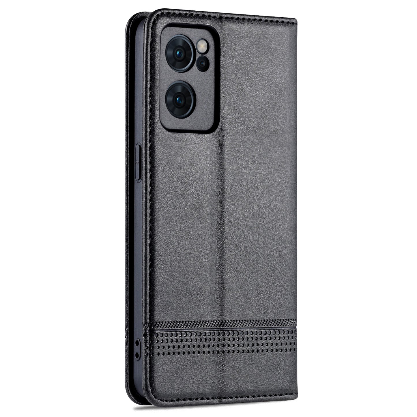 AZNS Magnetic Absorption Case for Oppo Reno7 SE 5G, Textured PU Leather Stand Flip Wallet Protective Phone Cover