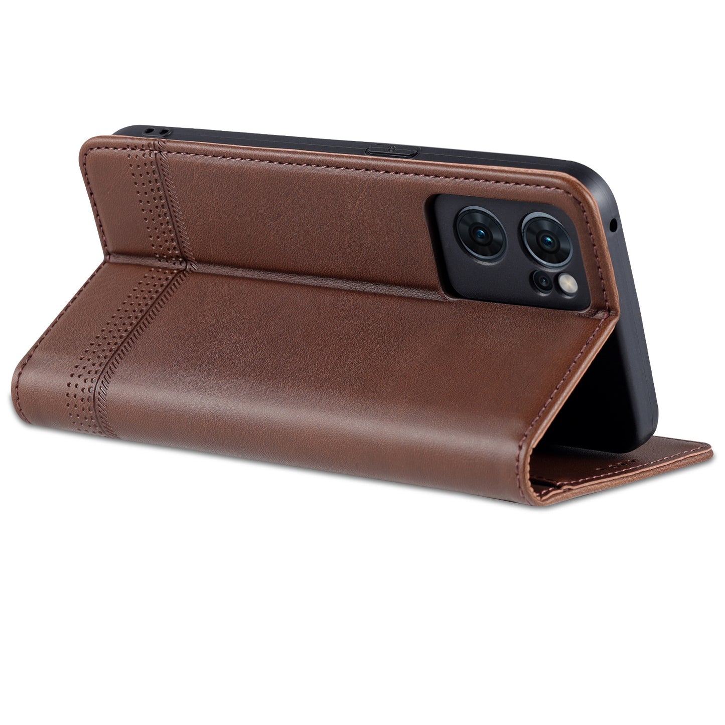 AZNS Magnetic Absorption Case for Oppo Reno7 SE 5G, Textured PU Leather Stand Flip Wallet Protective Phone Cover