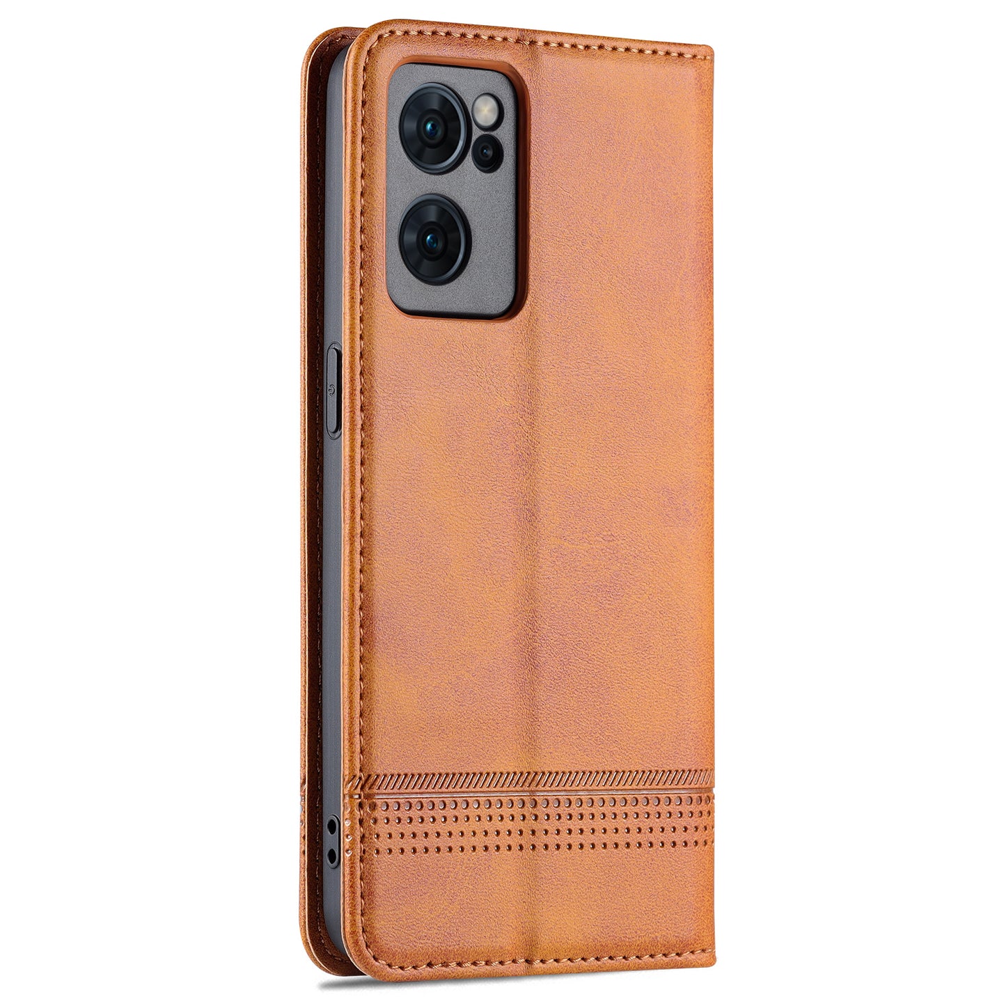 AZNS Magnetic Absorption Case for Oppo Reno7 SE 5G, Textured PU Leather Stand Flip Wallet Protective Phone Cover