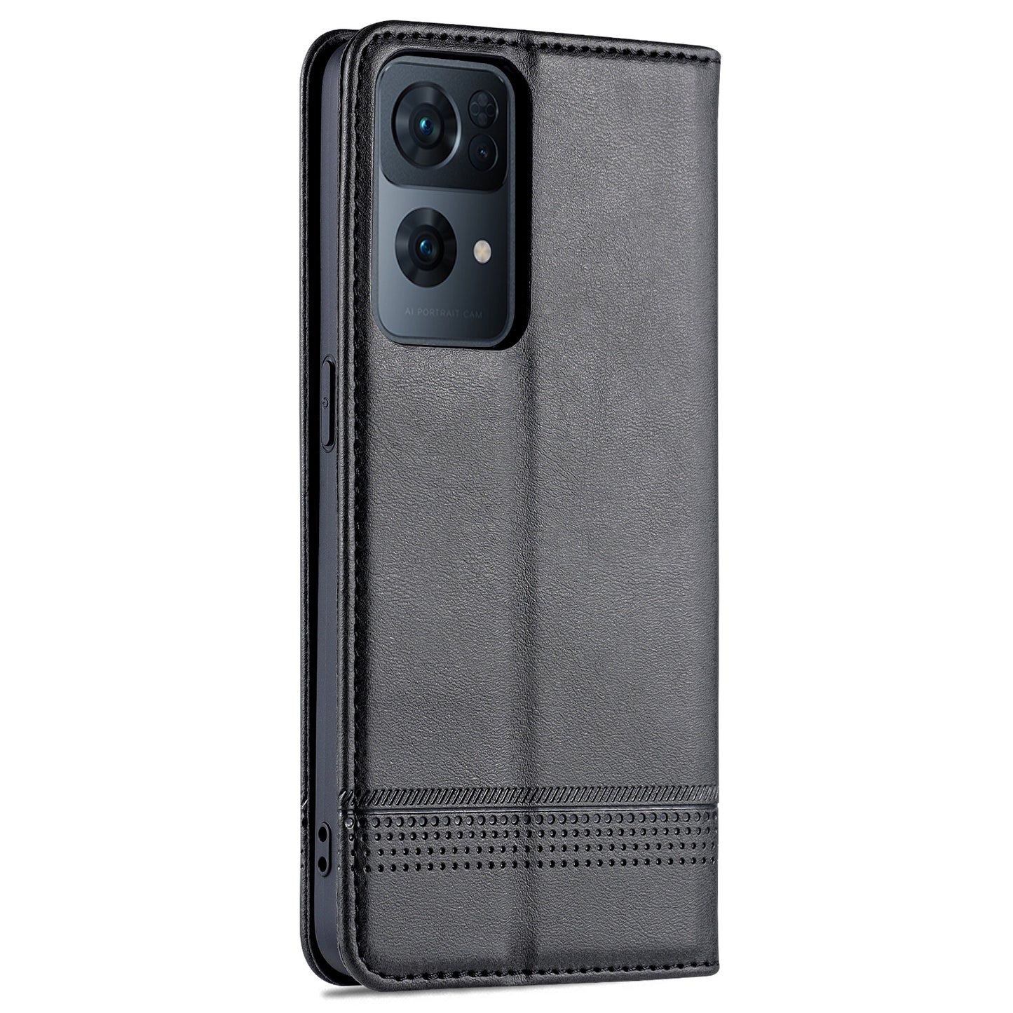 AZNS Phone Case for Oppo Reno7 Pro 5G, Textured PU Leather Magnetic Absorption Stand Function Folio Wallet Shell