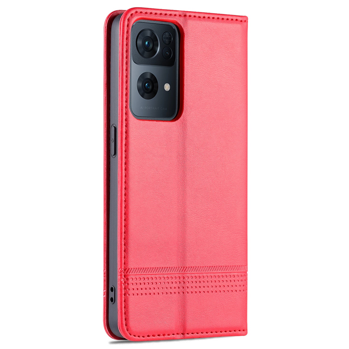 AZNS Phone Case for Oppo Reno7 Pro 5G, Textured PU Leather Magnetic Absorption Stand Function Folio Wallet Shell