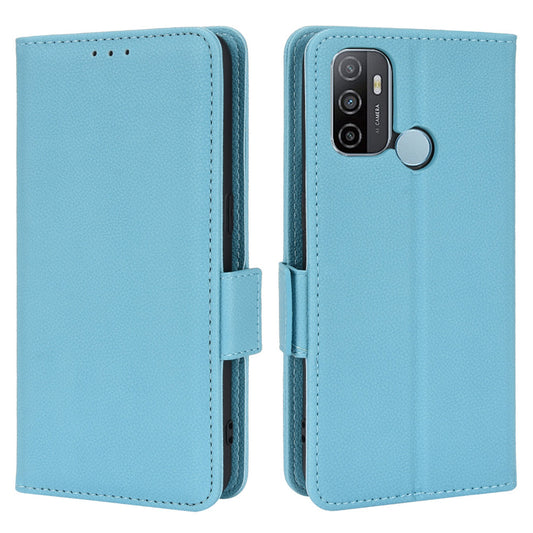 For Oppo A53 4G (2020)/A53s/A32 (2020)/A33 (2020) Litchi Texture Foldable Stand Leather Case Wallet Flip Phone Cover