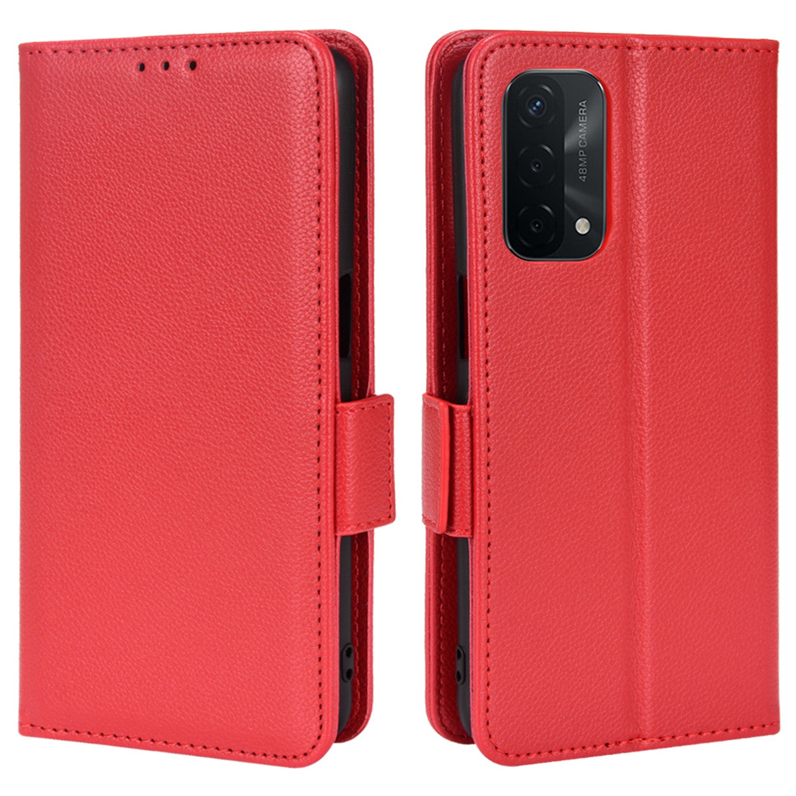 For Oppo A93 5G / A74 5G / A54 5G Litchi Texture PU Leather Phone Case Stand Wallet Flip Protective Cover