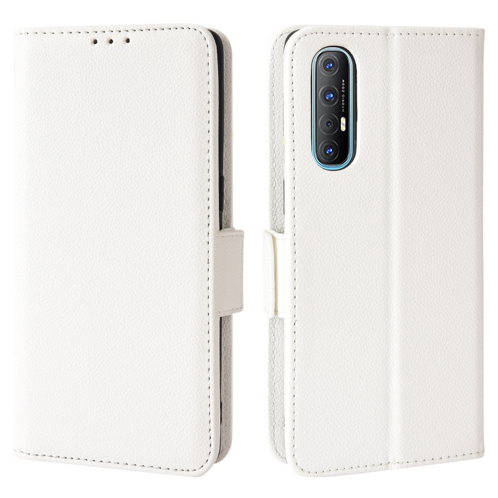 For Oppo Reno3 Pro 5G/Find X2 Neo Litchi Texture Wallet Stand PU Leather + TPU Phone Case