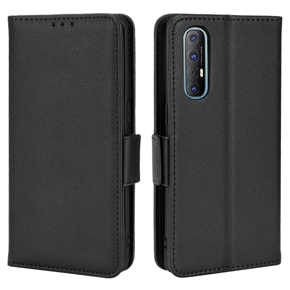 For Oppo Reno3 Pro 5G/Find X2 Neo Litchi Texture Wallet Stand PU Leather + TPU Phone Case