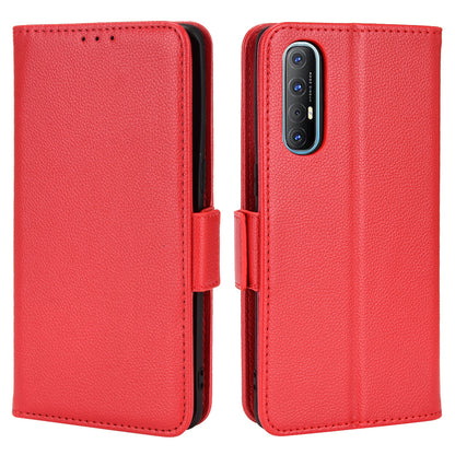 For Oppo Reno3 Pro 5G/Find X2 Neo Litchi Texture Wallet Stand PU Leather + TPU Phone Case