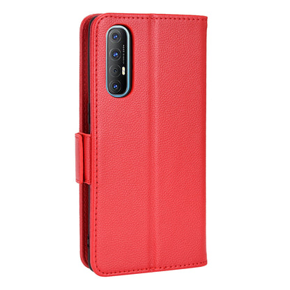 For Oppo Reno3 Pro 5G/Find X2 Neo Litchi Texture Wallet Stand PU Leather + TPU Phone Case