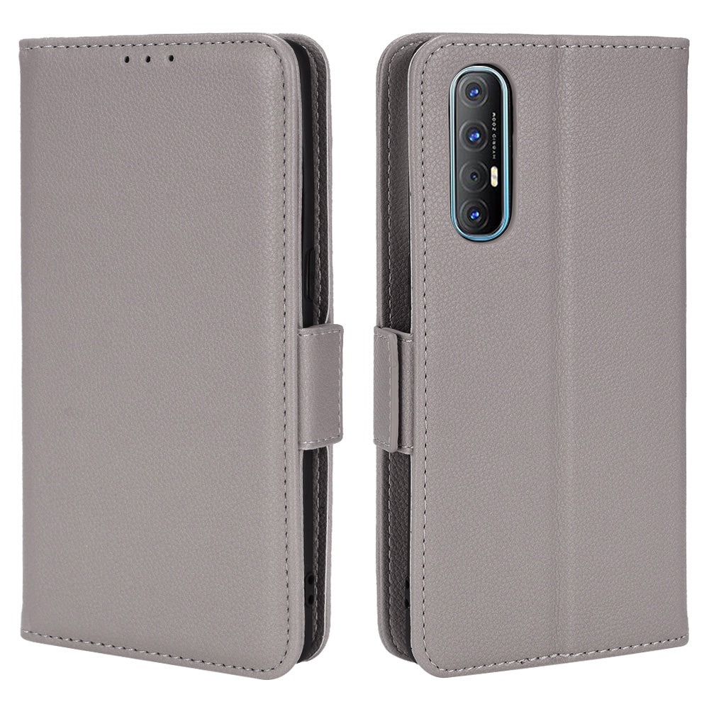 For Oppo Reno3 Pro 5G/Find X2 Neo Litchi Texture Wallet Stand PU Leather + TPU Phone Case