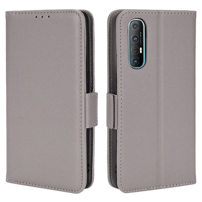 For Oppo Reno3 Pro 5G/Find X2 Neo Litchi Texture Wallet Stand PU Leather + TPU Phone Case