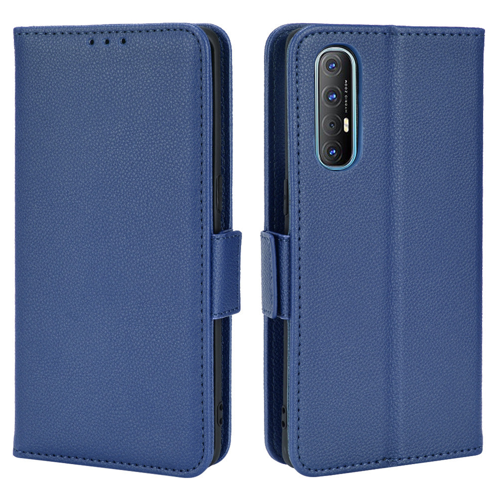 For Oppo Reno3 Pro 5G/Find X2 Neo Litchi Texture Wallet Stand PU Leather + TPU Phone Case