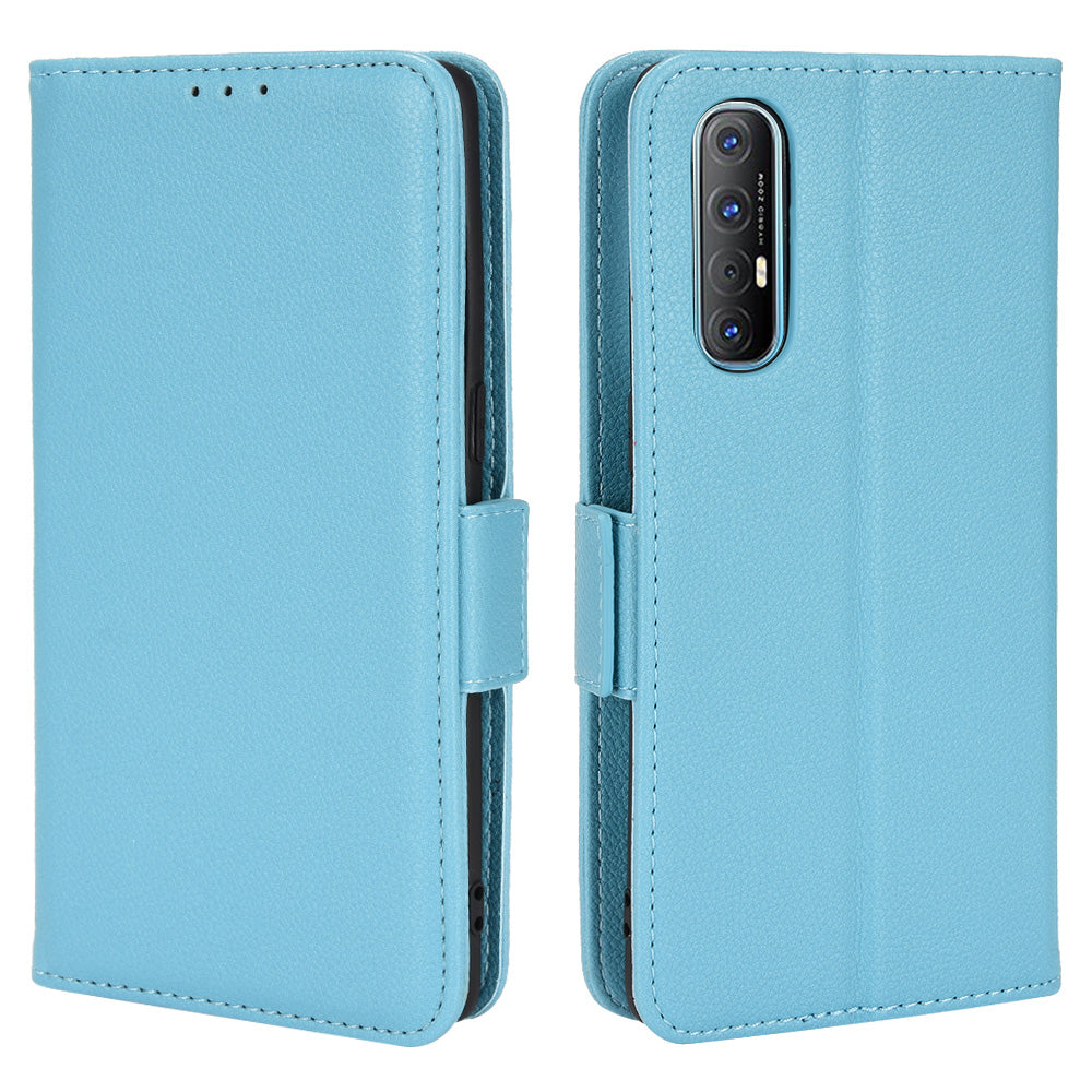 For Oppo Reno3 Pro 5G/Find X2 Neo Litchi Texture Wallet Stand PU Leather + TPU Phone Case