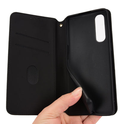 For Oppo Reno3 Pro 5G/Find X2 Neo Anti-scratch Wallet Stand PU Leather Shell Imprinting Rhombus Phone Case