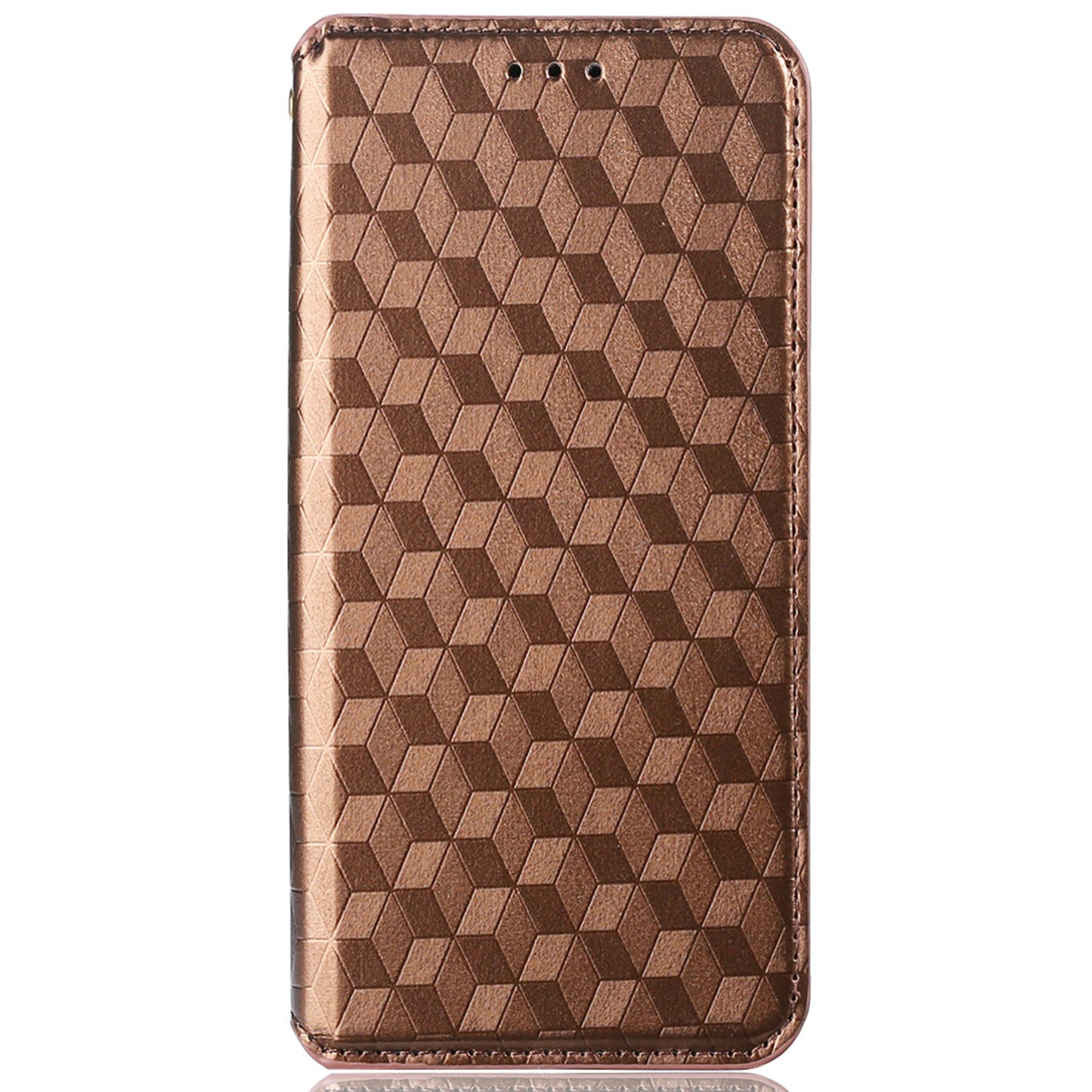 For Oppo F17 Pro/A93 4G/Reno4 Lite/Reno4 F Imprinting Rhombus Magnetic Closure PU Leather Cover Stand Wallet Phone Case