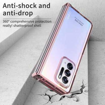 For Oppo Find N Electroplating Frame Hard PC Folding Phone Case Cover with Detachable Hinge