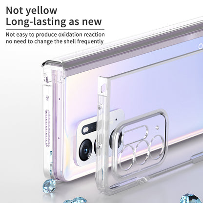 For Oppo Find N Electroplating Frame Hard PC Folding Phone Case Cover with Detachable Hinge