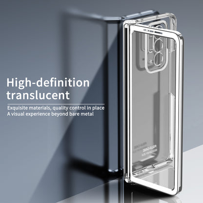 For Oppo Find N Electroplating Frame Hard PC Folding Phone Case Cover with Detachable Hinge