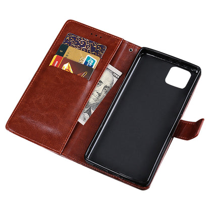 IDEWEI For Oppo A16K Crazy Horse Texture Wallet Stand PU Leather + TPU Case Phone Shell