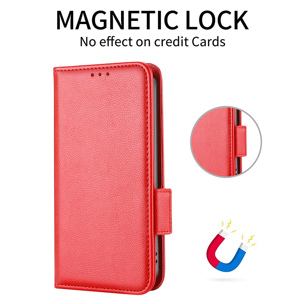 PU Leather + TPU Stand Phone Case for Oppo Reno4 Pro 5G, Litchi Texture Drop-resistant Wallet Cover