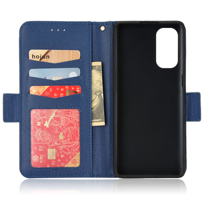 PU Leather + TPU Stand Phone Case for Oppo Reno4 Pro 5G, Litchi Texture Drop-resistant Wallet Cover