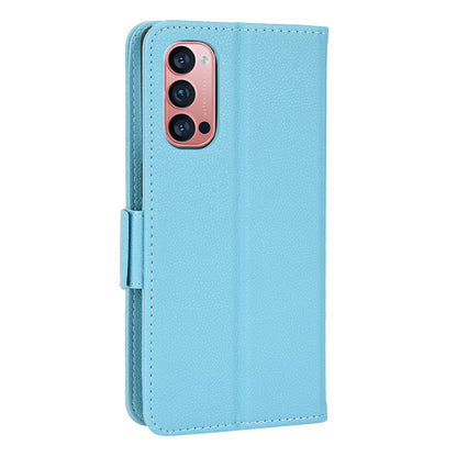 PU Leather + TPU Stand Phone Case for Oppo Reno4 Pro 5G, Litchi Texture Drop-resistant Wallet Cover