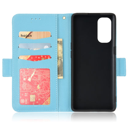 PU Leather + TPU Stand Phone Case for Oppo Reno4 Pro 5G, Litchi Texture Drop-resistant Wallet Cover