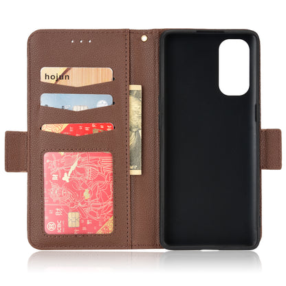 PU Leather + TPU Stand Phone Case for Oppo Reno4 Pro 5G, Litchi Texture Drop-resistant Wallet Cover