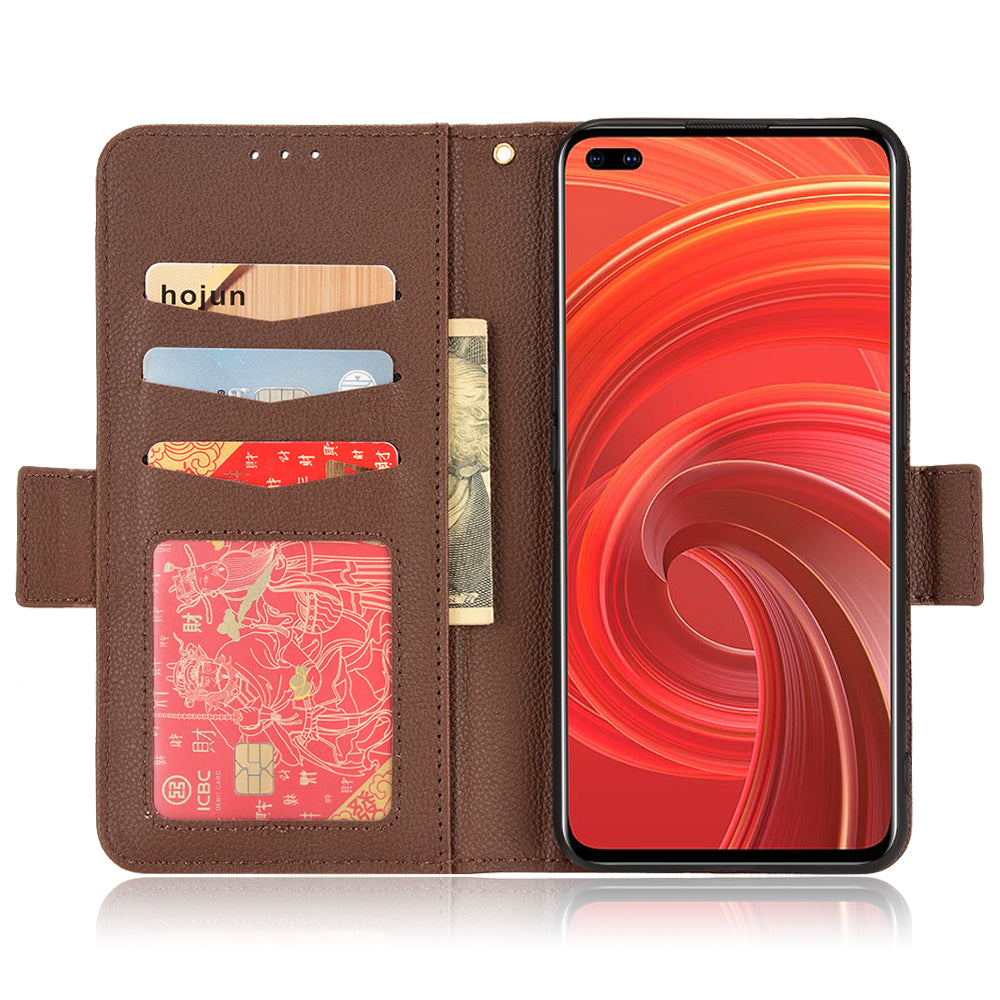 For Realme X50 Pro 5G/X50 Pro Player Litchi Texture Wallet Stand Leather Phone Case with Double Magnetic Clasp