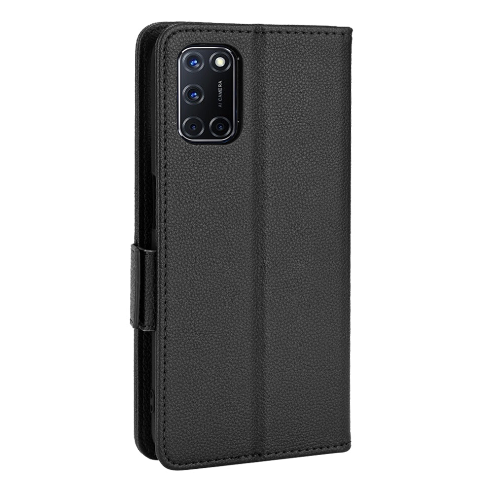 For Oppo A52/A72/A92 4G PU Leather + TPU Shockproof Phone Case Litchi Texture Stand Wallet Cover