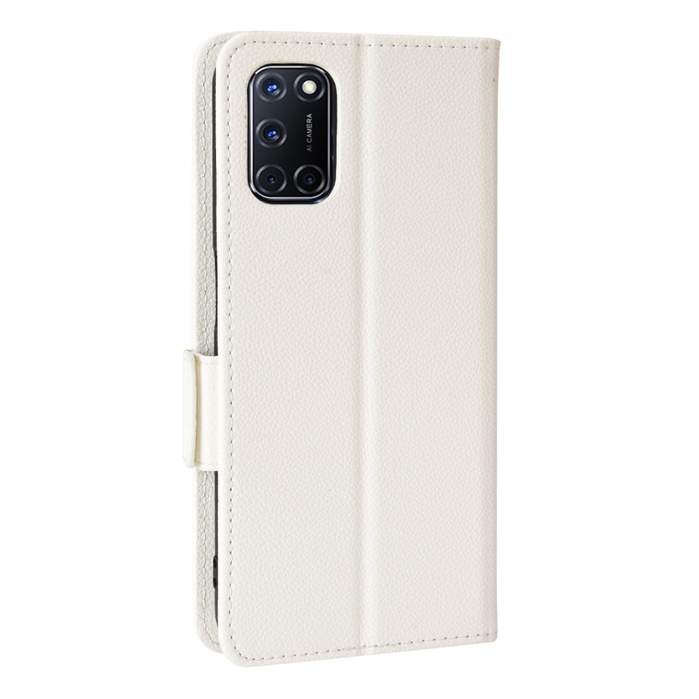 For Oppo A52/A72/A92 4G PU Leather + TPU Shockproof Phone Case Litchi Texture Stand Wallet Cover