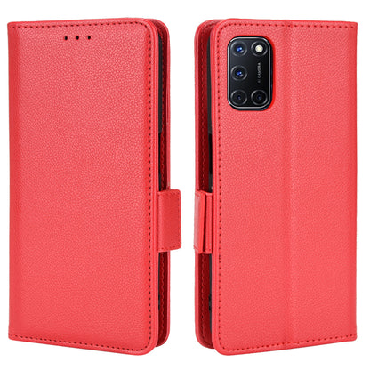 For Oppo A52/A72/A92 4G PU Leather + TPU Shockproof Phone Case Litchi Texture Stand Wallet Cover